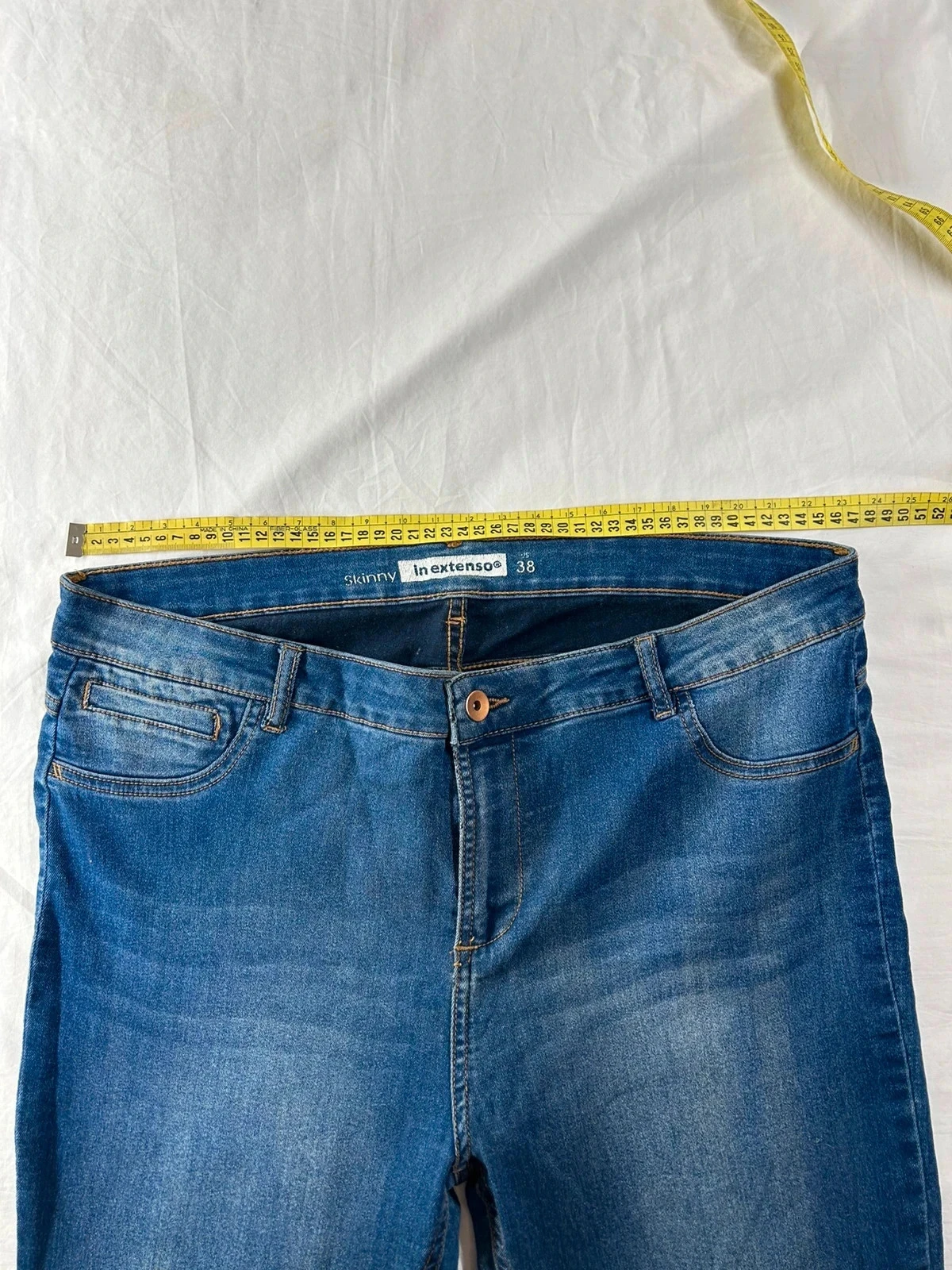 Blauwe skinny jeans in extenso maat 38 us – photo 8